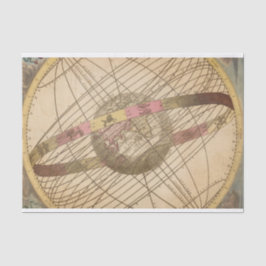 Papel De Seda Símbolos da astrologia de mapas de estrelas retror