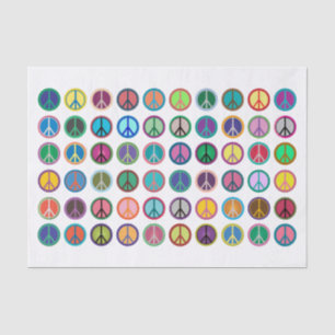 Papel De Seda Símbolos de paz coloridos