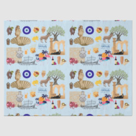 Papel De Seda Símbolos de Viagem do Chipre