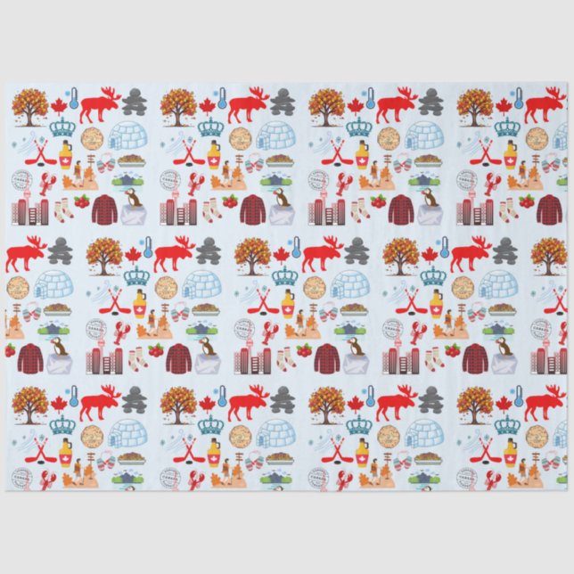 Papel De Seda Símbolos do Canadá (Frente )