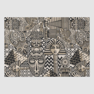 Papel De Seda Símbolos Históricos Antigos Estilo de Tatuagem