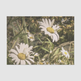 Papel De Seda Simpatia do cão com margaridas amarelas