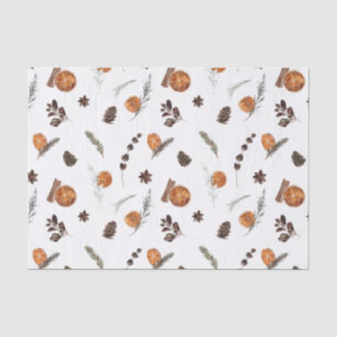 Papel De Seda Simples Boho Seco Laranja Molhado Natal