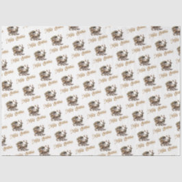 Papel De Seda Simples e elegante Reindeer com terra neutra