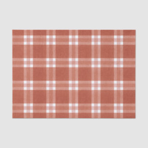 Papel De Seda Simples Natal Rústico do Padrão Vermelho