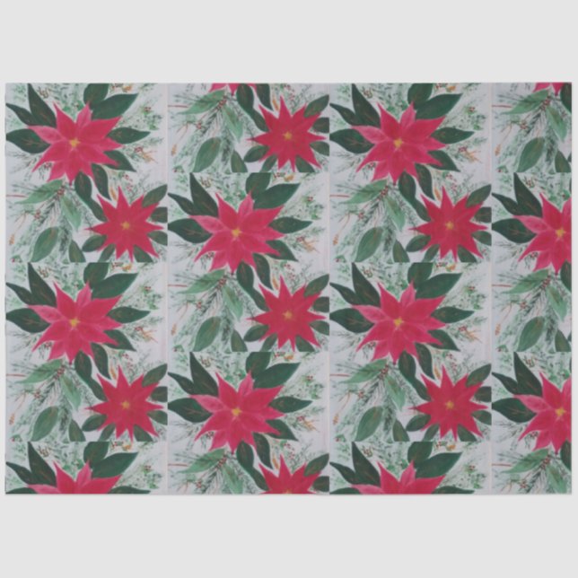 Papel De Seda Simplesmente Poinsettia (Frente )