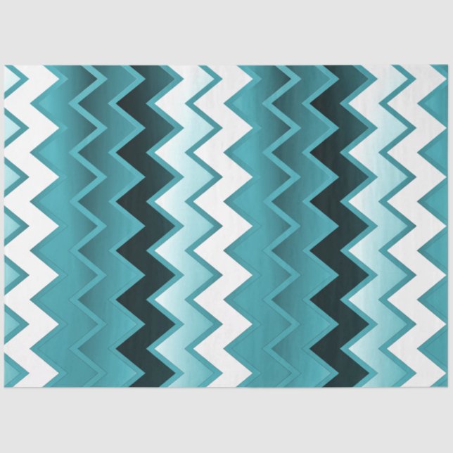 Papel De Seda Simplesmente ZigZag - Teal (Frente )
