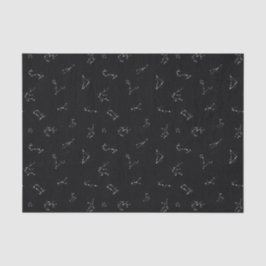 Papel De Seda Sinais Da Astrologia Zodíaca Preta E Branco