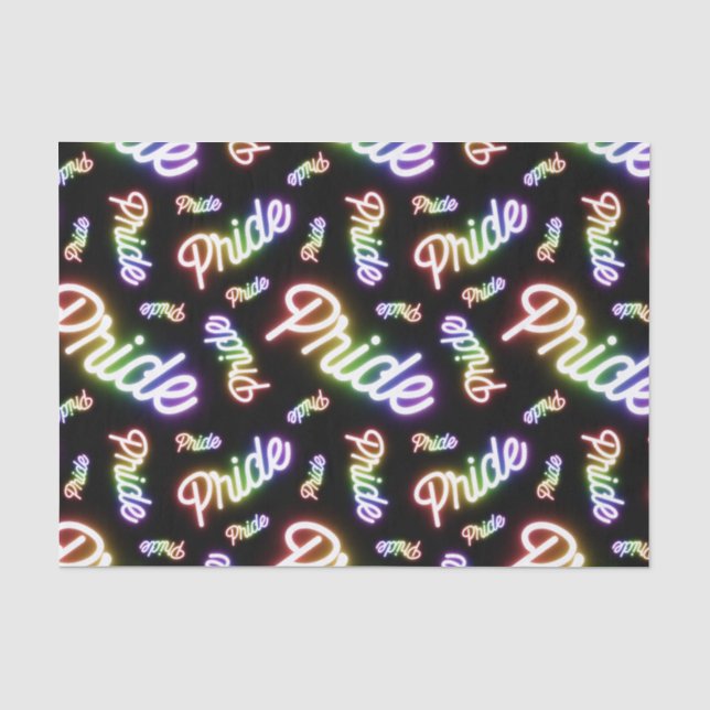 Papel De Seda Sinais do Orgulho Neon (Frente )