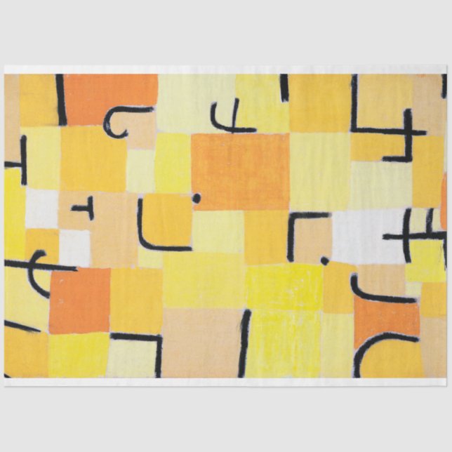 Papel De Seda Sinais em amarelo, Paul Klee (Frente )