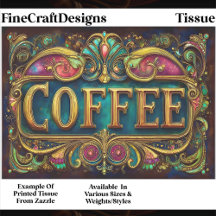 Sinal de Café Art Nouveau Ornamentado FA2 Decoupag