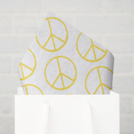 Papel De Seda Sinal de Paz Amarelo Colorido Divertido