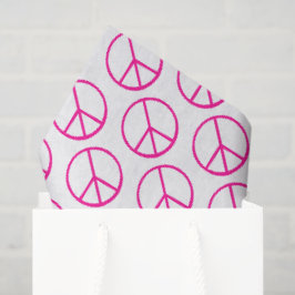 Papel De Seda Sinal de Paz Rosa Colorido Divertido Groovy