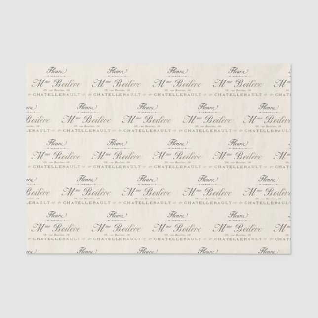 Papel De Seda Sinal Florista Francês (Frente )