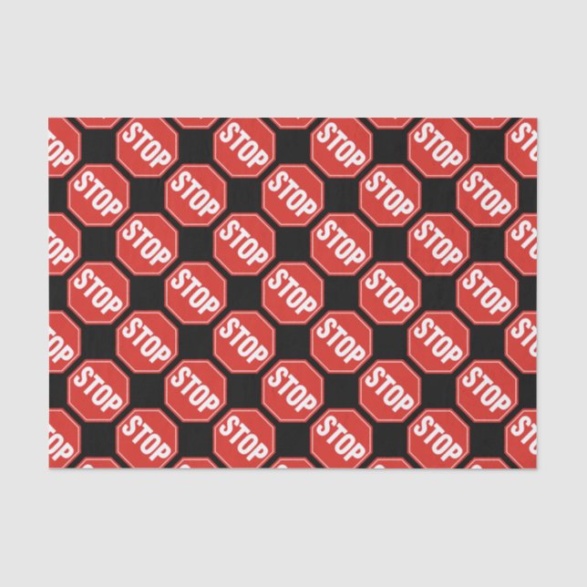 Papel De Seda Sinal STOP (Frente )