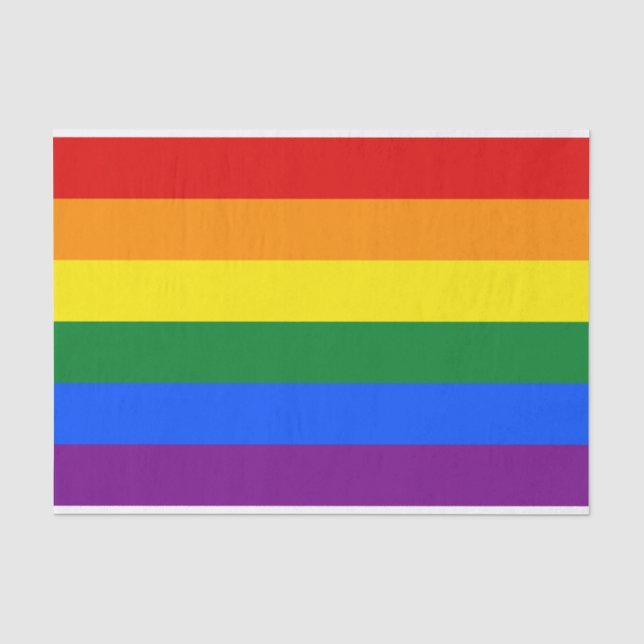 Papel De Seda Sinalizador arco-íris (LGBT) (Frente )