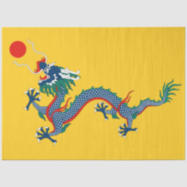 Papel De Seda Sinalizador da dinastia Qing na China (Dragão Chin