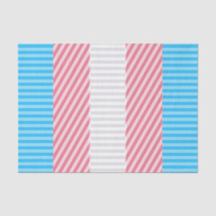 Papel De Seda Sinalizador do Abstrato Transgender Pride Stripe F