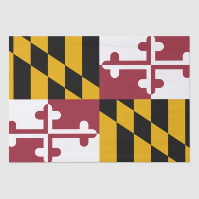 Papel De Seda Sinalizador do Estado de Maryland (Frente )