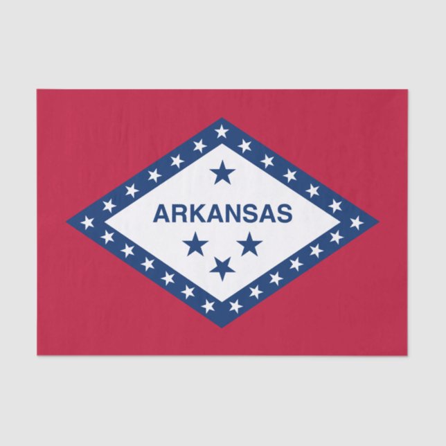 Papel De Seda Sinalizador do Estado do Arkansas (Frente )