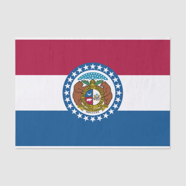 Papel De Seda Sinalizador do Estado do Missouri (Frente )