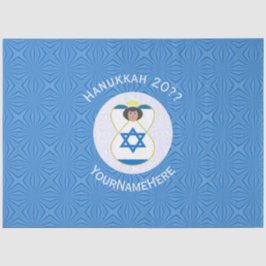 Papel De Seda Sinalizador Israelita Anjo Hanukkah Personalizado
