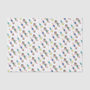Papel De Seda Sincronização de Natações de Girls de Swimmer Sinc