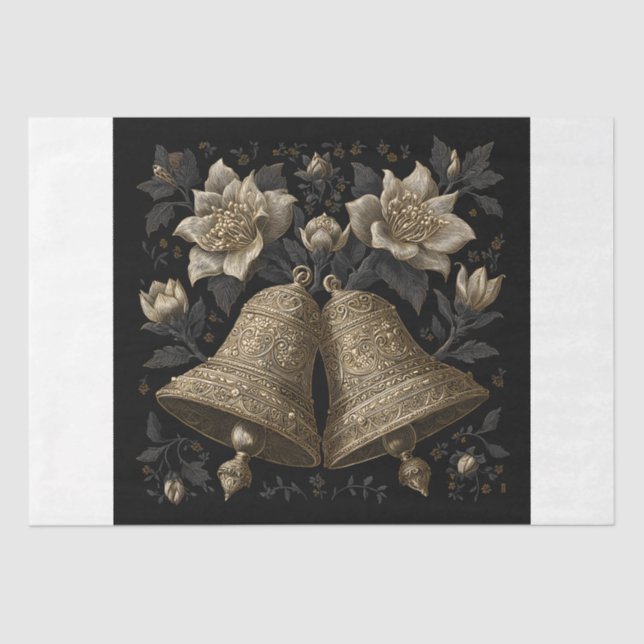 Papel De Seda Sinos de Natal (Frente )