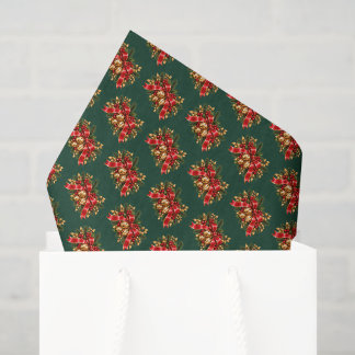 Papel De Seda Sinos de Natal Vermelho Laço Festivo