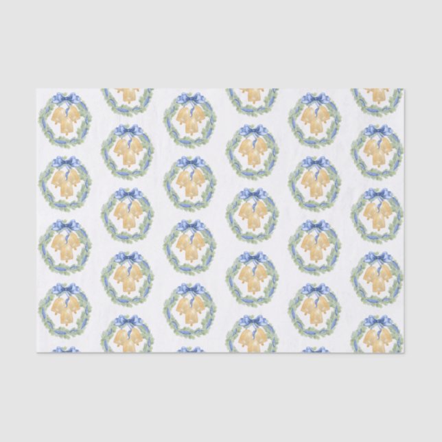 Papel De Seda Sinos e Arcos de Natal ou Casamento (Frente )