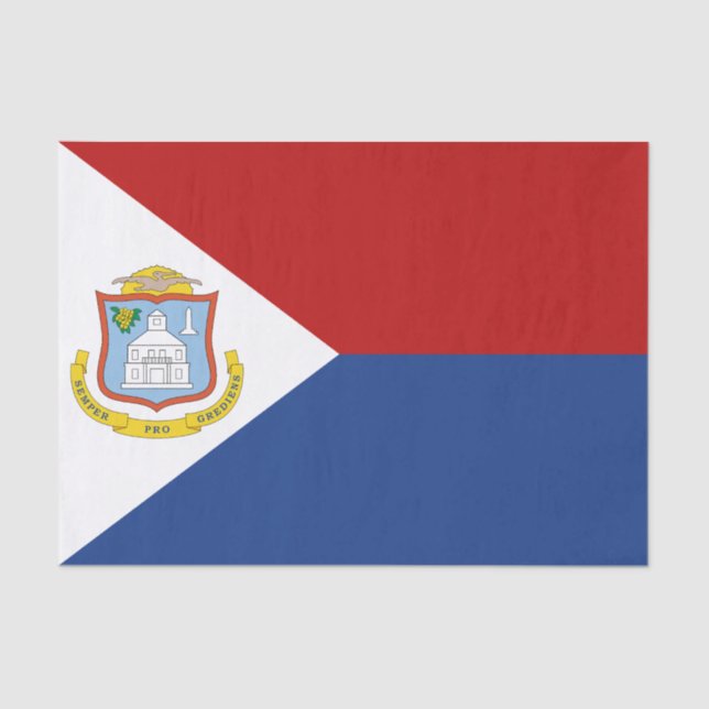 Papel De Seda Sint Maarten Flag (Frente )