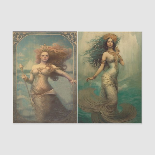 Papel De Seda Sirenes glamourosos (Frente )