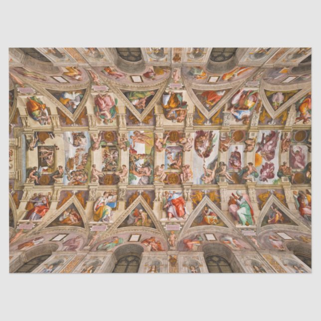 Papel De Seda Sistine Chapel Ceiling, 1512 por Michelangelo (Frente )