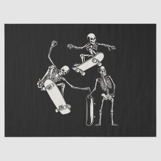 Papel De Seda Skateboard Skeletons Skeleton Skeleton Skater Hall (Frente )