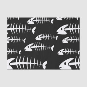 Papel De Seda Skeleton Fish Bones pescando Humor pescador com fo