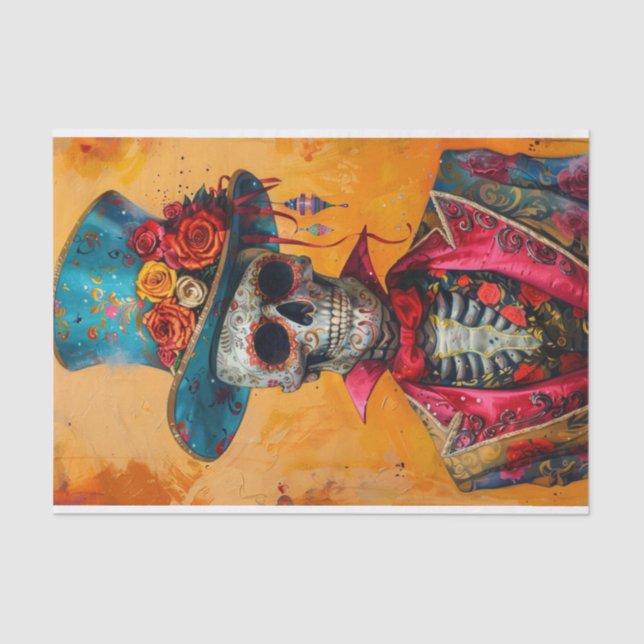 Papel De Seda Skeleton Life1 (Frente )