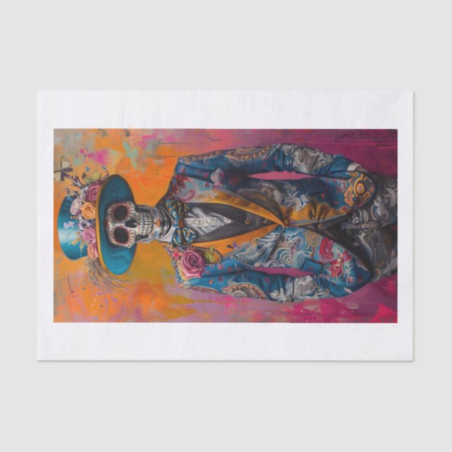 Papel De Seda Skeleton Lyfe7 (Frente )