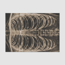 Papel De Seda Skeleton Xray Rib Cage Vintage Sepia Black Gothic