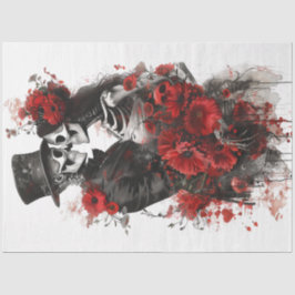 Papel De Seda Skeletons de casal se envolvem na desacoplamento d