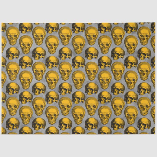 Papel De Seda Skulls and Sunflower Series Design 4 (Frente )