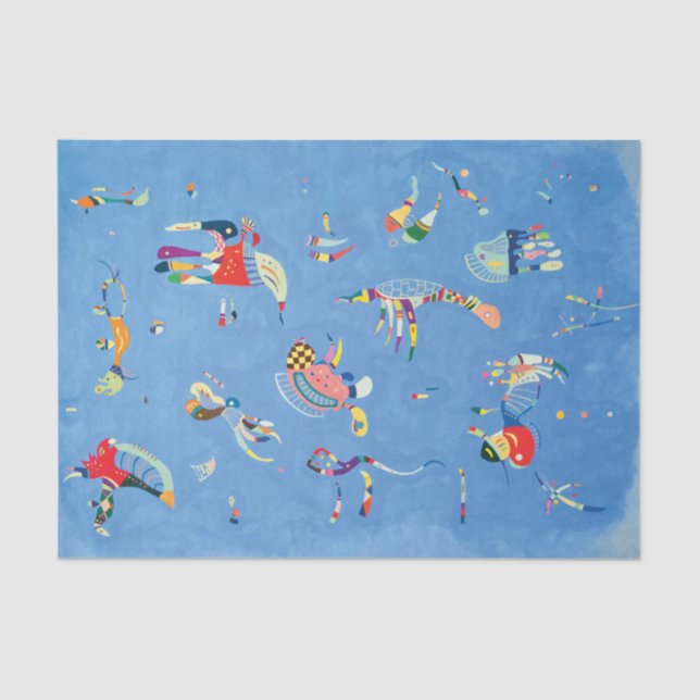 Papel De Seda Sky Blue por Wassily Kandinsky (Frente )