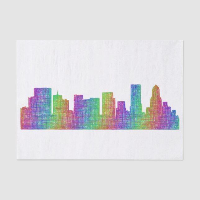 Papel De Seda Skyline de Portland (Frente )