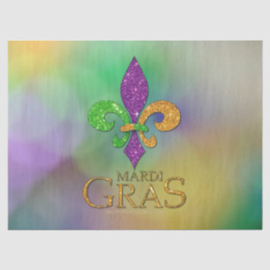 Papel De Seda SlipperyJoe's festivo tema Mardi Gras roxo gre