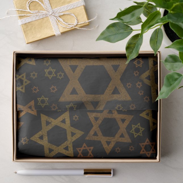 Papel De Seda SlipperyJoe's Hanukkah-temático Estrela David artí (Presente)