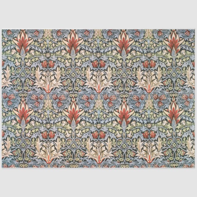 Papel De Seda Snakeshead Pattern (por William Morris) (Frente )