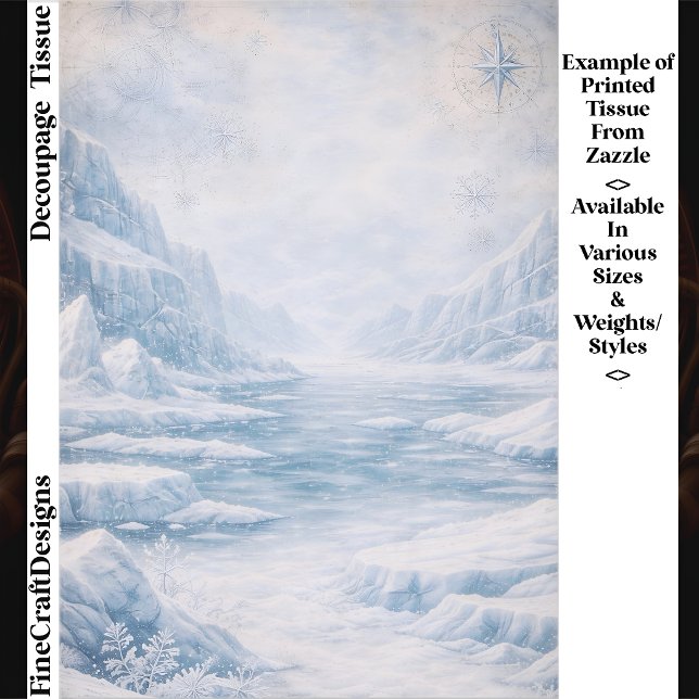Papel De Seda Snow Covered Arctic Landscape FG4 Decoupage (Criador carregado)