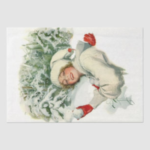 Papel De Seda Snowball Fight (por Harrison Fisher)