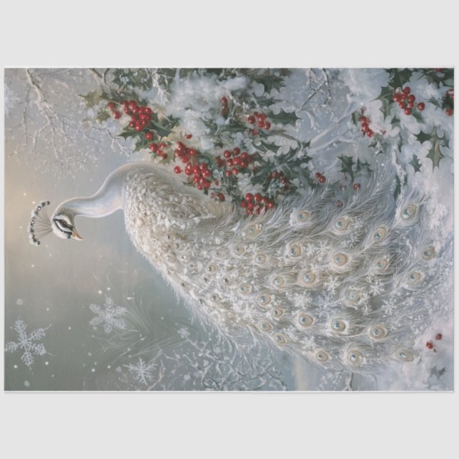 Papel De Seda Snowflake Peacock (Frente )