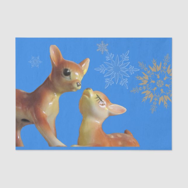 Papel De Seda SNOWFLAKS EM PAREDE DE Natal (Frente )