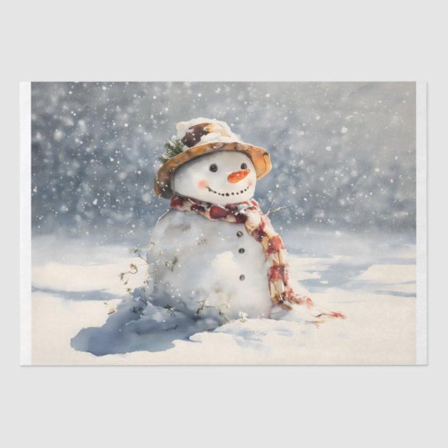 Papel De Seda Snowman (Frente )